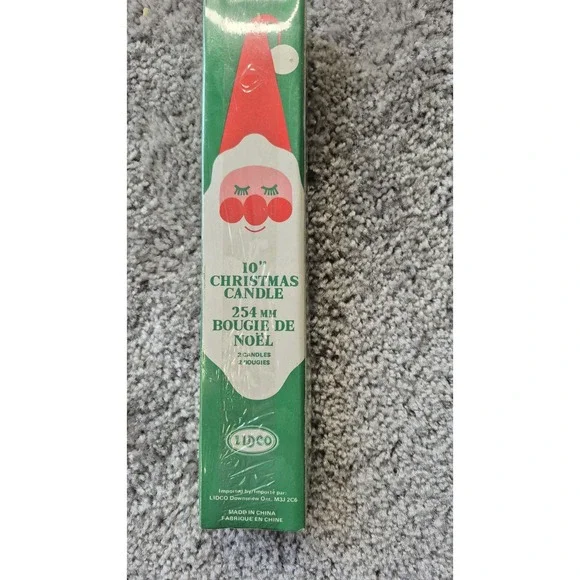 vintage 2 new in‎ box snowflake 12 " candles of Santa figure never opened - Picture 3 of 5